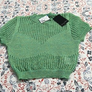 Emory Park Crochet Top Emerald